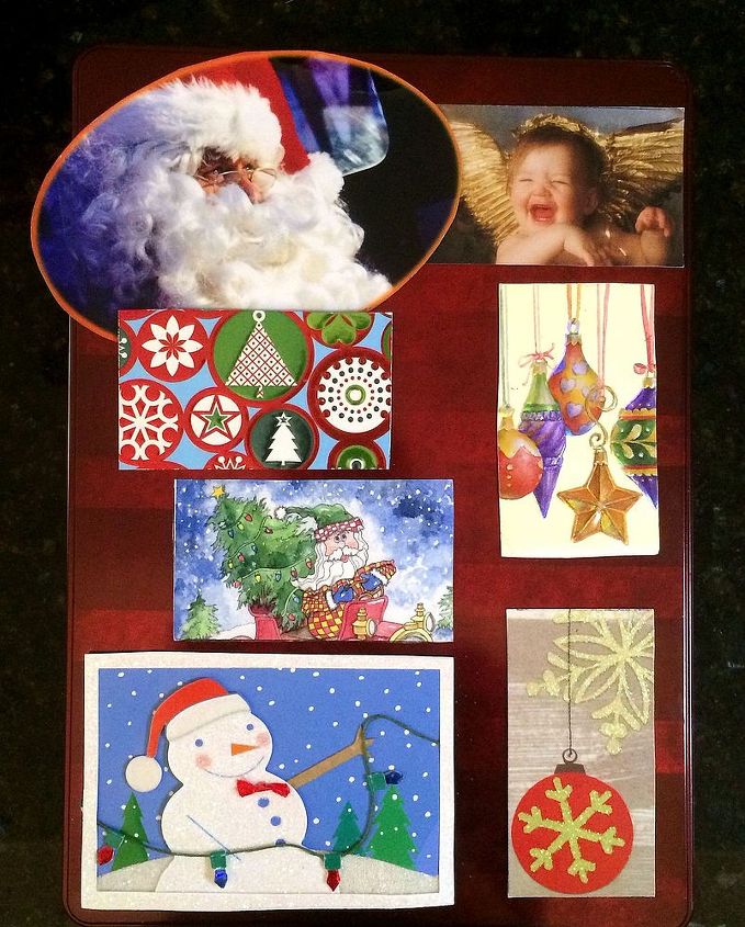 recycle holiday greetings cards for a fun project, crafts, repurposing upcycling