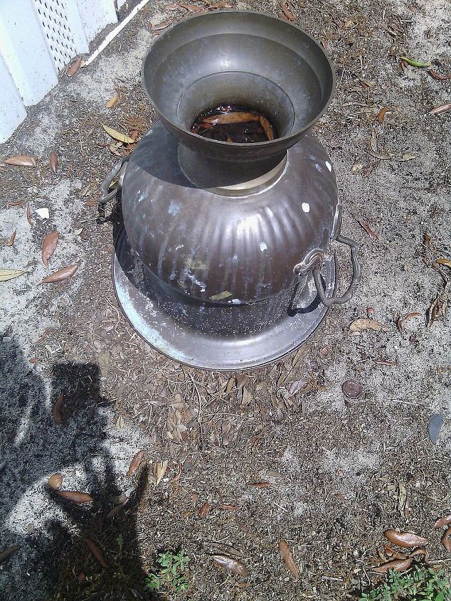 q brass urn, crafts, repurposing upcycling