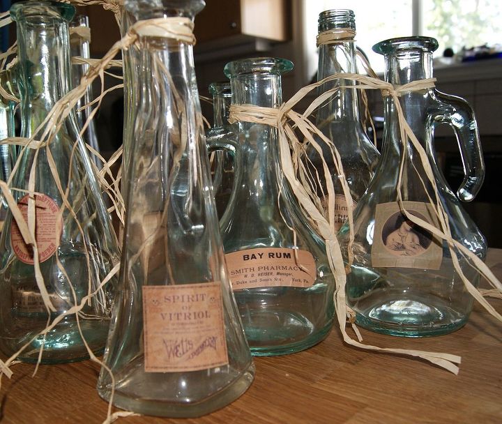 apothecary jars and bottles, crafts