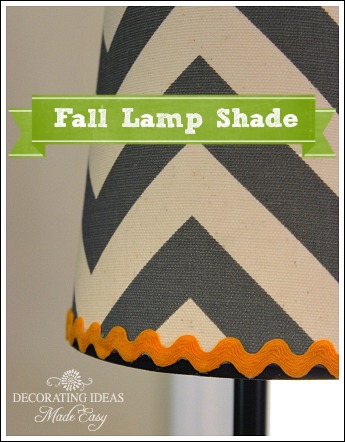 fall decorating ideas covering a lamp shade, crafts, seasonal holiday decor, I found all my supplies at the craft store