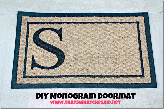 diy monogram doormat for a fraction of the cost of stores, crafts, home decor, outdoor living, Welcome people to your home with a personalized monogram doormat
