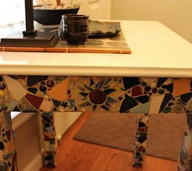 ceramic table, painted furniture