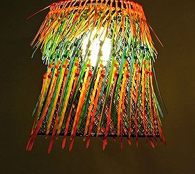 ombre neon zip tie pendant lamp, crafts, lighting, And when the light is on it throws amazing shadows
