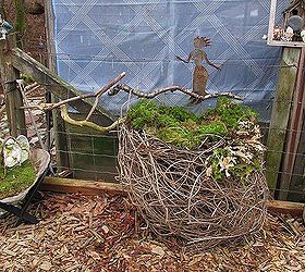 wisteria succulent planter basket, flowers, gardening, succulents, Lined the top with beautiful moss
