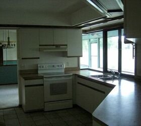 80 s kitchen before and after, countertops, home decor, home improvement, kitchen design, Range with hood no microwave