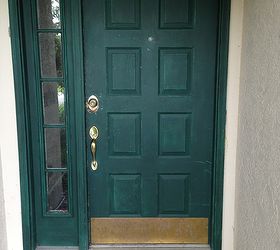 q front door makeover, curb appeal, diy, doors, how to, painting, The ugly front door