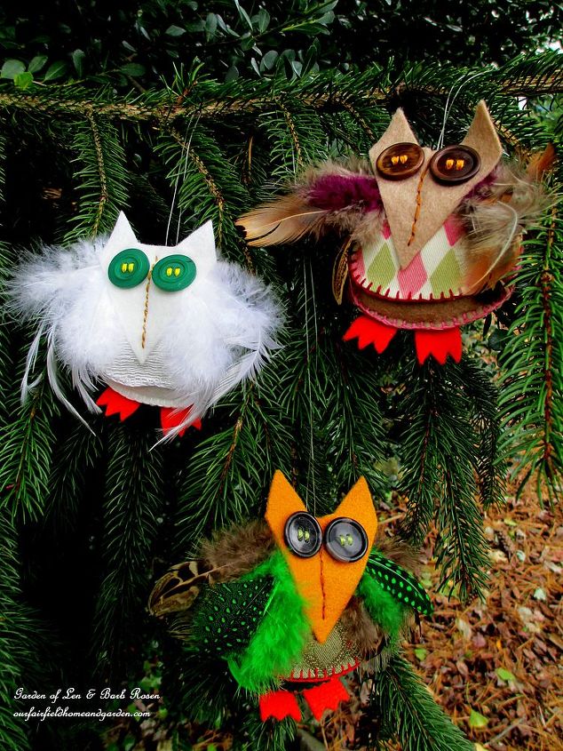 felt owls from scraps, christmas decorations, crafts, home decor, seasonal holiday decor, wreaths