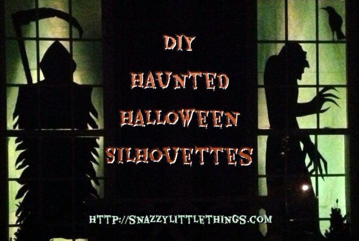 diy halloween silhouettes, crafts, halloween decorations, seasonal holiday decor, DIY Silhouettes with posterboard from the dollar store