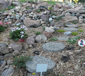 my rock gardens, flowers, landscape, outdoor living, ponds water features, Stone path