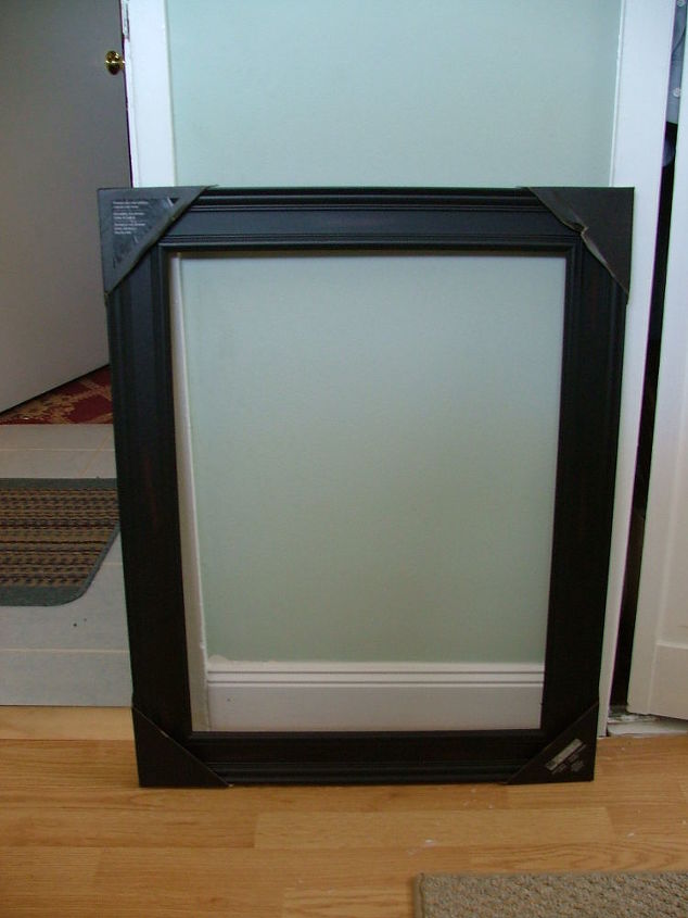 old medicine cabinet gets a facelift for 30, Lightweight open picture frame from craft store