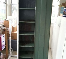 old metal cabinet turned into pantry, painted furniture, I got this cabinet at a local thrift store for 20