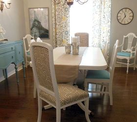 painting dining room furniture, dining room ideas, home decor, lighting, painted furniture, After