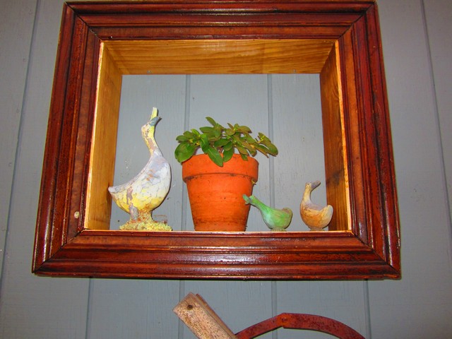 old picture frames made into wall plant hangers, home decor, wooden box fit s inside