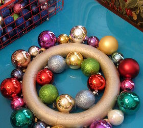 how to make a christmas ornament wreath, crafts, seasonal holiday decor, wreaths