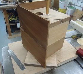 building a birdhouse from scrap cedar off a fence, diy, woodworking projects, installing cedar shakes for the roof
