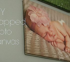 diy wrapped photo canvasses, crafts, home decor