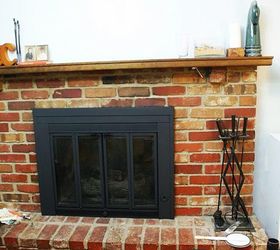 diy fireplace installation, diy, fireplaces mantels, home decor, how to, painting, Here is the fireplace after we got some paint on the walls and the insert This is where we began work on the installation