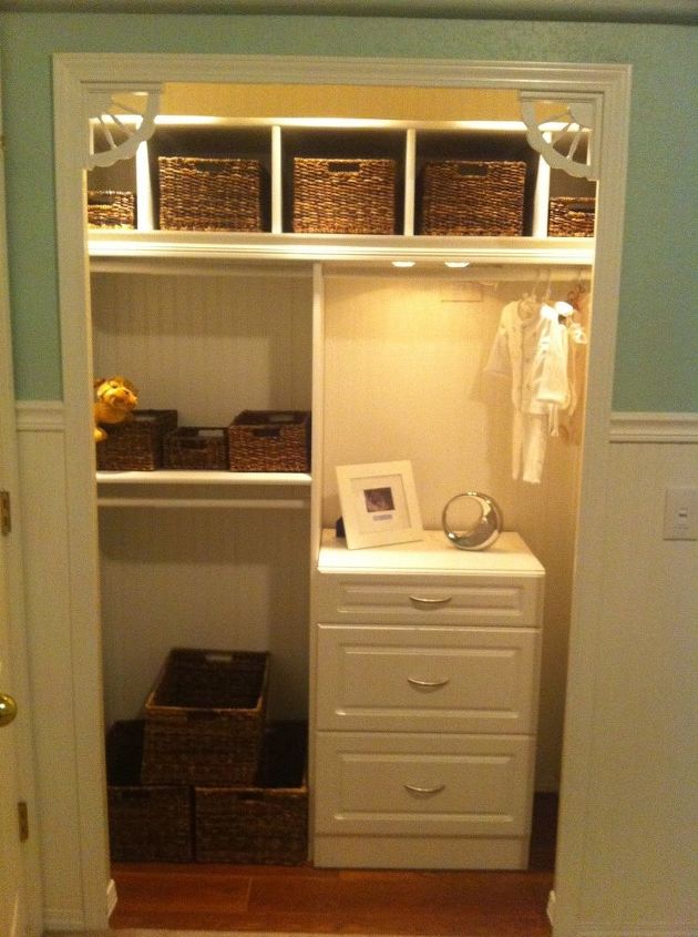 q small nursery open up the closet we were looking for creative and practical ways to, closet, electrical, home decor