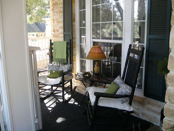 spring porch, curb appeal, porches, seasonal holiday decor, wreaths, A nice place to enjoy a cold drink on these pleasant days