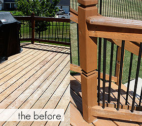 our deck finally got a facelift, cleaning tips, decks, home maintenance repairs, painting, woodworking projects, Before the facelift looking a little rough