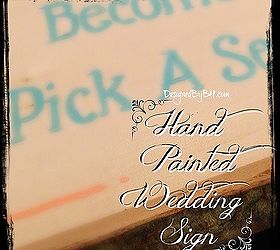 hand painted wedding ceremony sign, crafts, painting