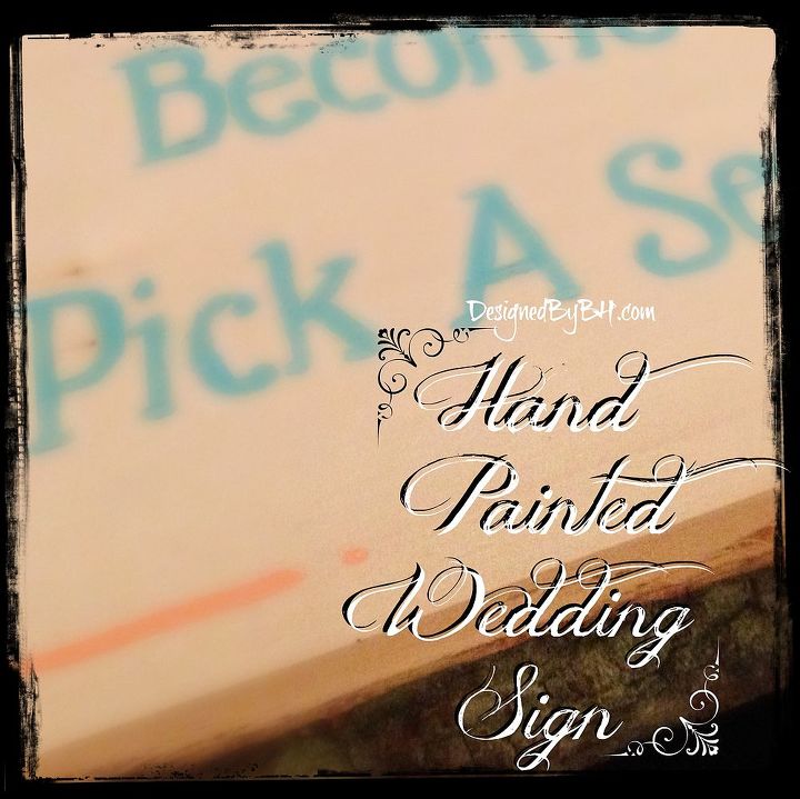 hand painted wedding ceremony sign, crafts, painting
