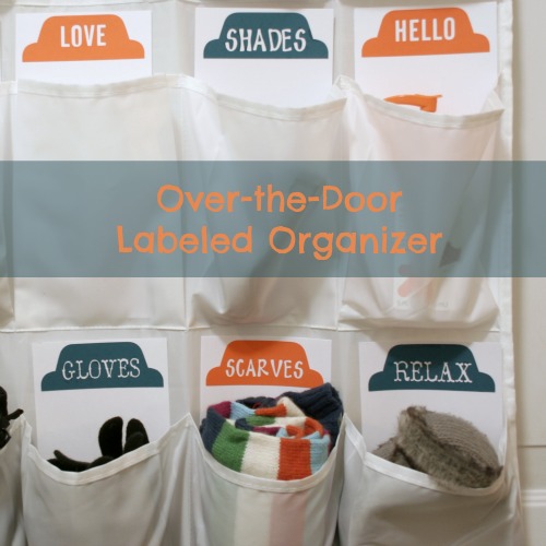 labeled over the door organizer, closet, organizing