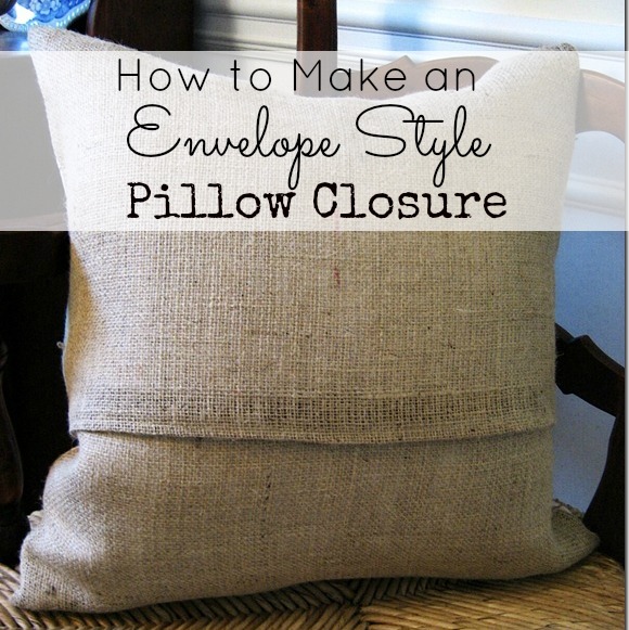my linen and burlap eiffel tower pillow with free graphic, crafts, home decor, A link to a tutorial on making an envelope pillow closure is included on my blog