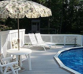 new deck around old pool, decks, outdoor living, pool designs, New Deck around old pool