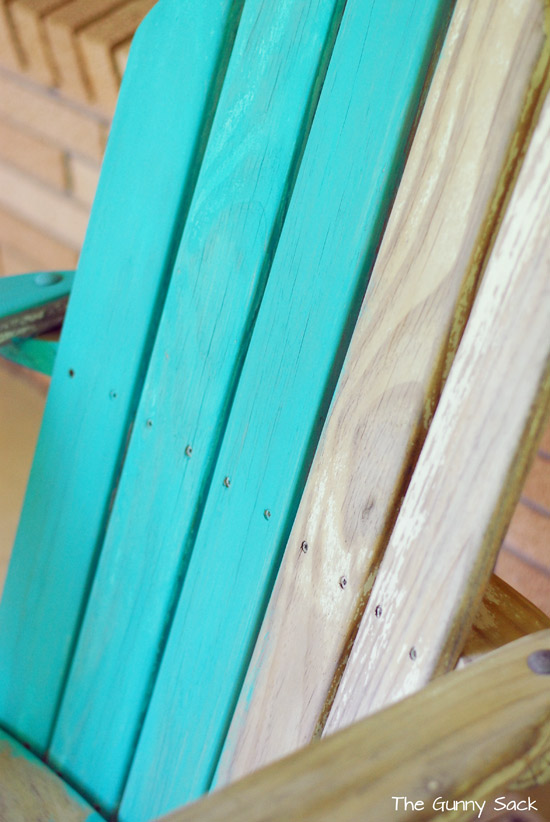 adirondack chair makevoer, painted furniture, Paint chairs with aqua paint