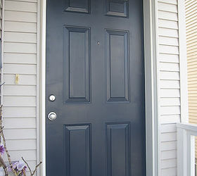 painting your front door easier than you may think, doors, painting, navy blue front door