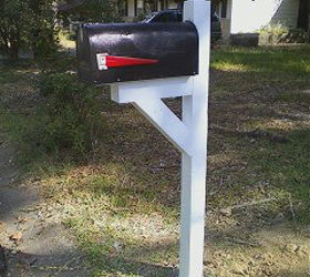 build a new mailbox post, curb appeal, diy, woodworking projects, Finished