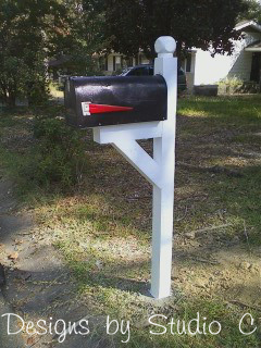 build a new mailbox post, curb appeal, diy, woodworking projects, Finished