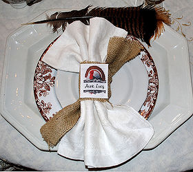 No Sew Burlap Napkin Rings / Place Cards!