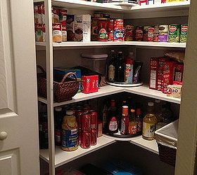i finished my perfect pantry, cleaning tips, closet, Lazy susans in the corners are great ways to utilize the space