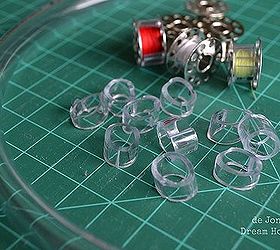 diy spool bobbin holder, crafts, I used clear tubing to keep my threads neat