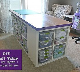 diy craft table, craft rooms, diy, painted furniture, Finished