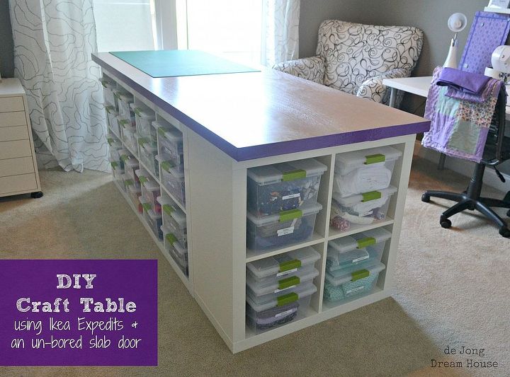 diy craft table, craft rooms, diy, painted furniture, Finished