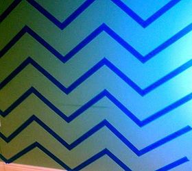 living room chevron wall navy, painting, wall decor, Beginning the wall was light blue