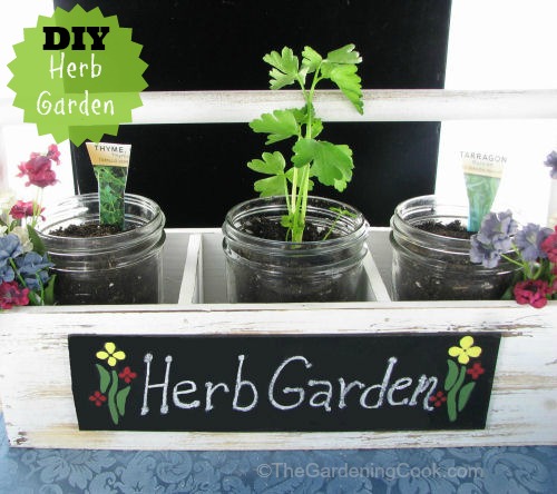 grow your herbs indoors in this cute diy project, container gardening, crafts, flowers, gardening, mason jars
