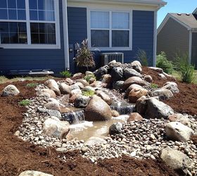 ponds and waterfalls, landscape, ponds water features, Pondless Waterfall installed in Elgin IL