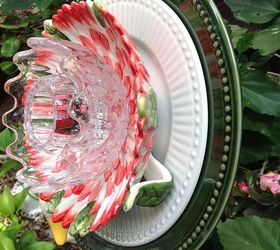 more plate flowers i ve made for gifts and to sell, Side view of floral bowl This made an awesome plate flower