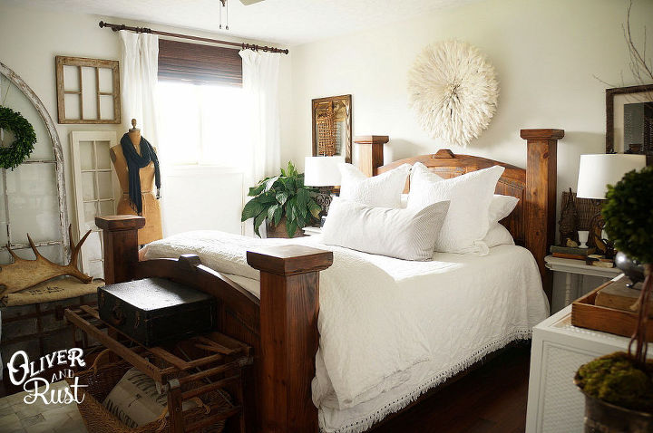 vintage white master bedroom, bedroom ideas, home decor