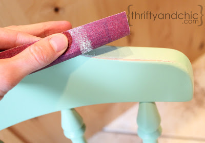 how to distress furniture without the mess of stain, painted furniture, Paint and sand the piece