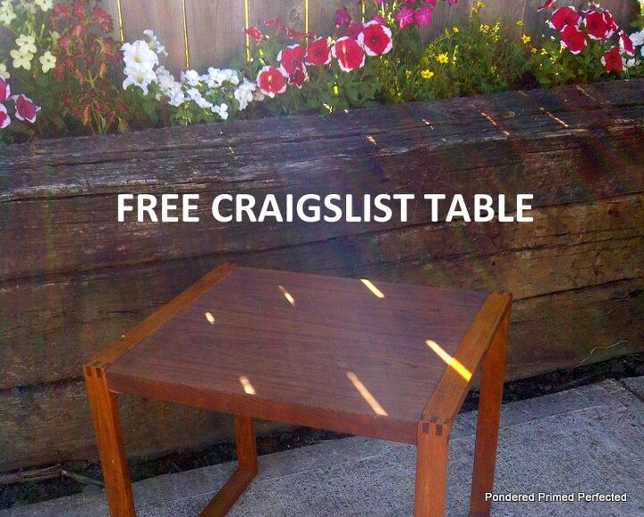 free craigslist table turned gaming table, home decor, painted furniture, Free table with new stain and poly done