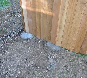 new fence with gates, fences, Left side new footers four new