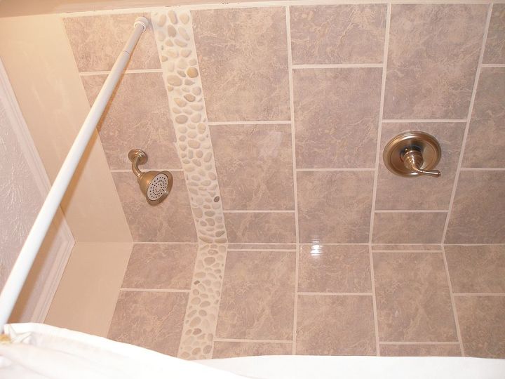 shower renovation, bathroom ideas, tiling, Close up view of shower