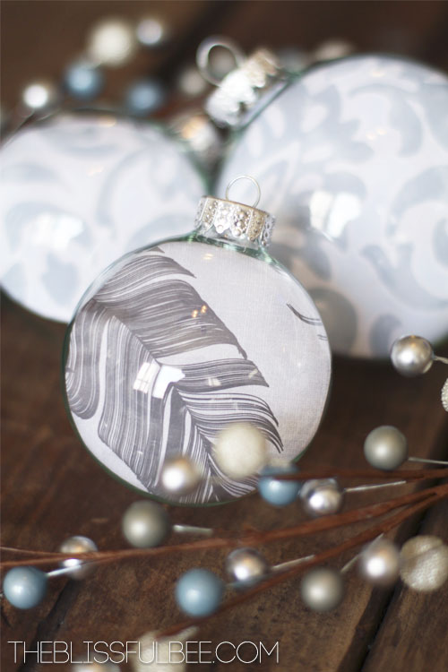 diy christmas glass ornaments using scrapbook paper, crafts, seasonal holiday decor