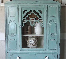 painted antique hutch, painted furniture, After