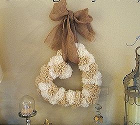 pom pom heart wreath, crafts, seasonal holiday decor, wreaths